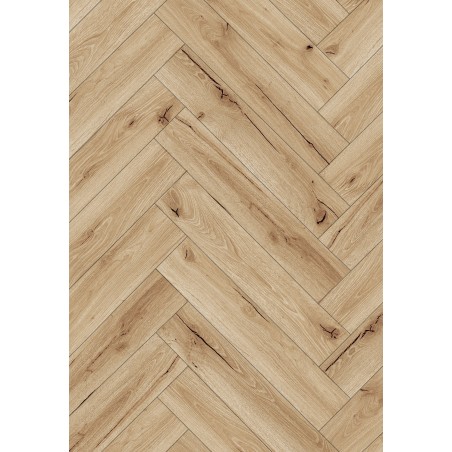 Mexen Buffalo panneaux vinyles chevrons 635 x 127 mm SPC 6,5 mm sous-couche 1,5 mm, 4 V-Fuga, Chêne - F1190-0635-127-505-4V1-01