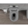 Mexen Rico Cuvette WC Rimless avec abattant à descente ralentie slim, duroplast, gris clair mat - 30724061