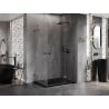 Mexen Lunar Duo cabine de douche pivotante droite 100 x 95 cm, transparent, gris canon brossé - 834-100P-095L-66-00