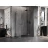 Mexen Lunar Duo cabine de douche pivotante droite 100 x 95 cm, transparent, gris canon brossé - 834-100P-095L-66-00
