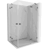 Mexen Lunar Duo cabine de douche pivotante droite 100 x 95 cm, transparent, gris canon brossé - 834-100P-095L-66-00