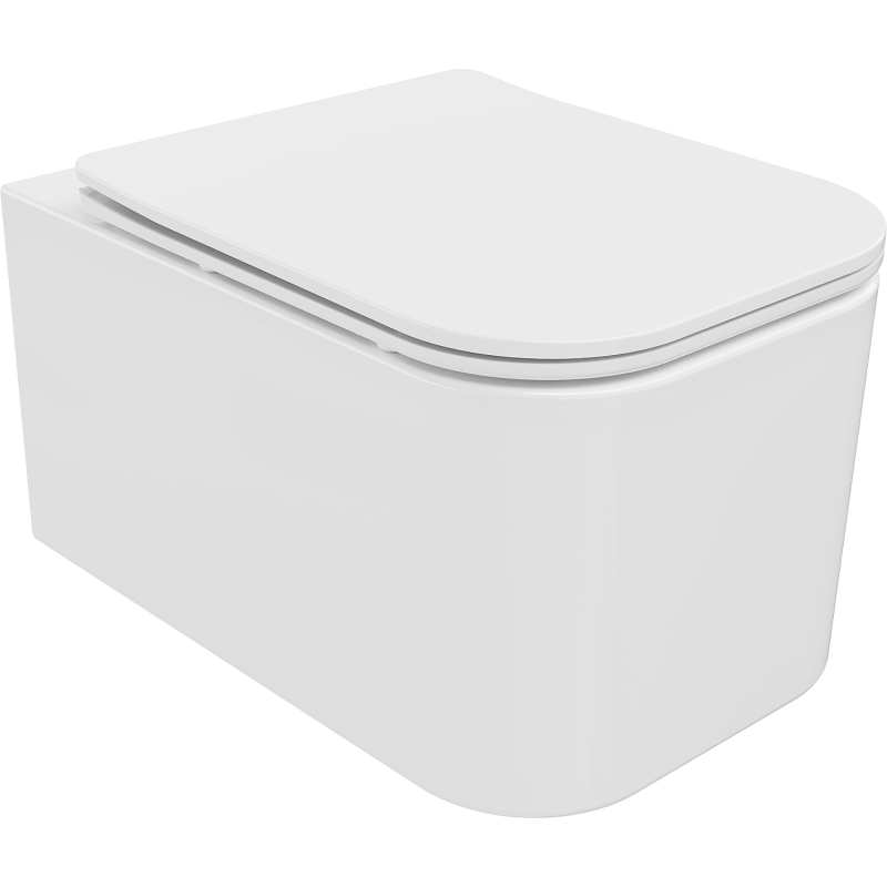 Mexen Elis cuvette wc Rimless avec abattant slim à descente progressive, duroplast, blanc brillant - 30910600