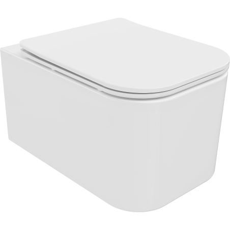 Mexen Elis cuvette WC sans bride avec abattant à descente progressive slim, duroplast, blanc brillant - 30910600