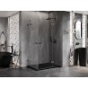 Mexen Lunar Duo cabine de douche battante droite 115 x 95 cm, transparent, gris canon brossé - 834-115P-095L-66-00