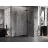 Mexen Lunar Duo cabine de douche pivotante droite 115 x 105 cm, transparente, gris canon brossé - 834-115P-105L-66-00