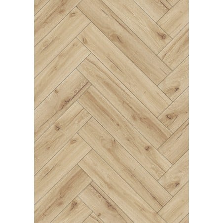 Mexen Sun Valley panneaux en vinyle motif chevrons 635 x 127 mm SPC 6,5 mm sous-couche 1,5 mm, 4 V-Joint, Chêne