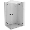 Mexen Lunar Duo cabine de douche pivotante droite 100 x 70 cm, transparent, noir - 834-100P-070L-70-00