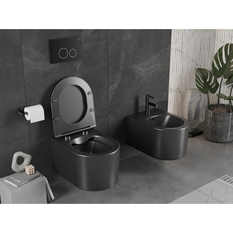 Mexen Sofia cuvette WC sans bord, noir mat - 3354XX85
