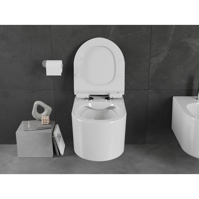 Mexen Sofia cuvette WC Rimless avec abattant à descente lente slim, duroplast, blanc brillant - 30540100