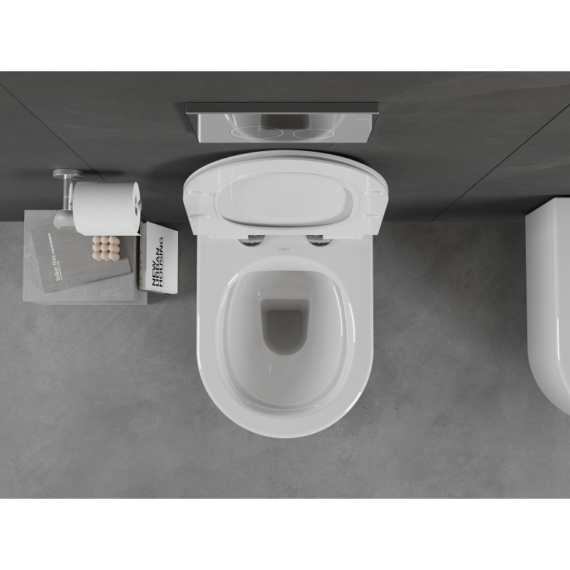 Mexen Sofia cuvette WC Rimless avec abattant à descente lente slim, duroplast, blanc brillant - 30540100