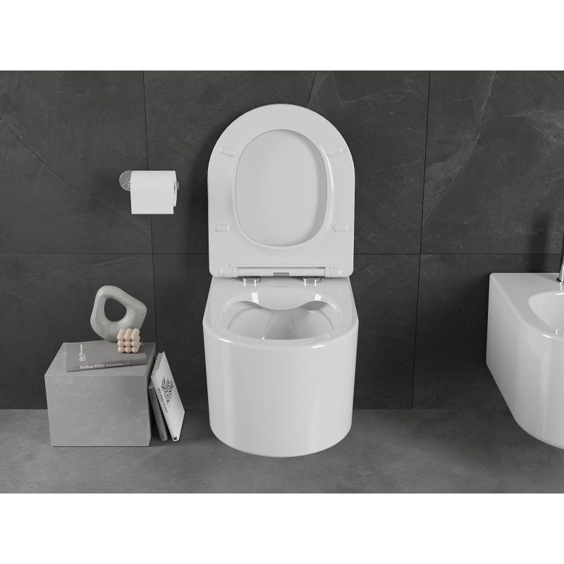 Mexen Sofia cuvette WC Rimless avec abattant slim à descente progressive, duroplast, blanc brillant - 30540300