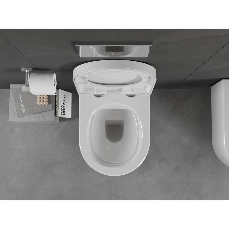 Mexen Sofia cuvette WC Rimless avec abattant à descente progressive, duraplast, blanc brillant - 30540200