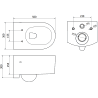 Mexen Sofia bol de toilette siège à fermeture lente, Blanc - 30798000