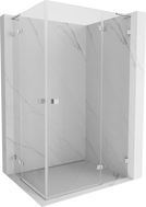 Mexen Lunar L Duo cabine de douche pivotante droite 120 x 80 cm, transparent, chrome - 834L-120P-080L-01-00