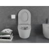 Mexen Lena bol de WC Rimless avec siège slim à fermeture lente, duroplast, Gris clair mat - 30224061