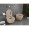 Mexen Lena cuvette wc sans rebord avec abattant à descente lente slim, duroplast, cappuccino mat - 30224064