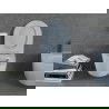 Mexen Lena cuvette WC sans rebord avec siège à descente lente slim, duroplast, gris-bleu mat - 30224069
