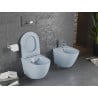 Mexen Lena cuvette WC Rimless avec abattant à fermeture lente slim, duroplast, gris-bleu mat - 30224069