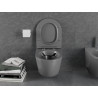 Mexen Lena cuvette WC Rimless avec abattant à descente amortie slim, duroplast, gris foncé mat - 30224071