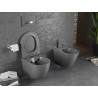 Mexen Lena cuvette WC Rimless avec abattant à descente amortie slim, duroplast, gris foncé mat - 30224071