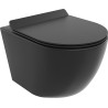 Mexen Lena bol de WC Rimless avec siège slim à fermeture lente, duroplast, Noir mat - 30220185
