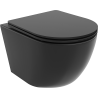 Mexen Lena bol de WC Rimless avec siège slim à fermeture lente, duroplast, Noir mat - 30221085
