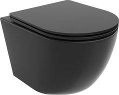 Mexen Lena bol de WC Rimless avec siège slim à fermeture lente, duroplast, Noir mat - 30221085