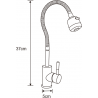 Mexen Maya robinet de cuisine, Chrome - 672400-00