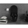 Mexen Lena cuvette WC sans bride avec abattant à descente amortie slim, duroplast, noir brillant - 30224070