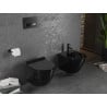 Mexen Lena bol de WC Rimless avec siège slim à fermeture lente, duroplast, Noir - 30224070