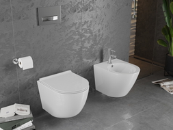 Mexen Lena cuvette wc Rimless avec siège à descente lente slim, duroplast, blanc brillant - 30220500