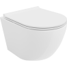 Mexen Lena bol de WC Rimless avec siège slim à fermeture lente, duroplast, Blanc - 30220500