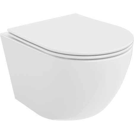 Mexen Lena bol de WC Rimless avec siège slim à fermeture lente, duroplast, Blanc - 30220400