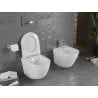 Mexen Lena bol de WC Rimless avec siège slim à fermeture lente, duroplast, Blanc - 30220300