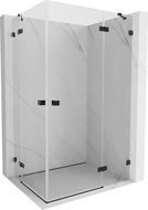 Mexen Lunar Duo cabine de douche pivotante droite 120 x 95 cm, transparent, noir - 834-120P-095L-70-00