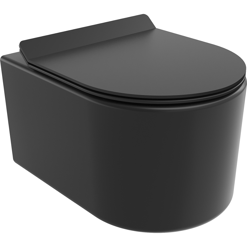 Mexen Sofia bol de WC Rimless avec siège slim à fermeture lente, duroplast, Noir mat - 30540185