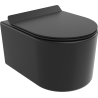 Mexen Sofia bol de WC Rimless avec siège slim à fermeture lente, duroplast, Noir mat - 30540185