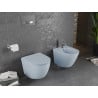 Mexen Lena cuvette WC sans bride avec abattant à descente lente slim, duroplast, gris-bleu mat - 30224069