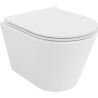 Mexen Rico bol de WC Rimless avec siège slim à fermeture lente, duroplast, Blanc - 30720500