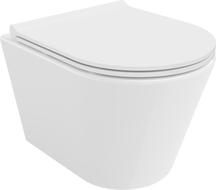 Mexen Rico bol de WC Rimless avec siège slim à fermeture lente, duroplast, Blanc - 30720500