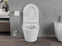Mexen Rico bol de WC Rimless avec siège slim à fermeture lente, duroplast, Blanc - 30720500