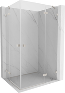Mexen Lunar Duo cabine de douche pivotante droite 105 x 70 cm, transparent, nickel brossé - 834-105P-070L-97-00