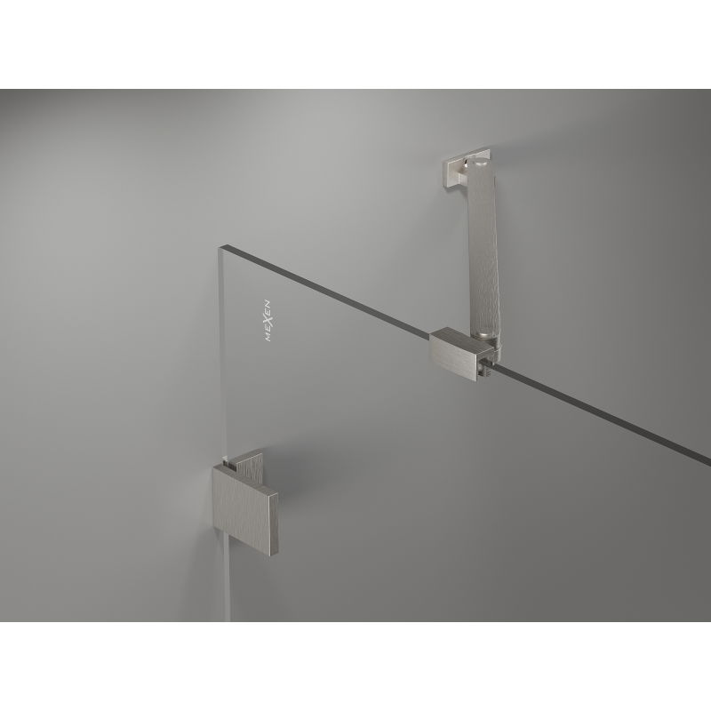 Mexen Lunar Duo cabine de douche pivotante droite 105 x 95 cm, transparent, nickel brossé - 834-105P-095L-97-00