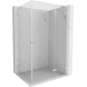 Mexen Lunar Duo cabine de douche pivotante droite 110 x 75 cm, transparent, nickel brossé - 834-110P-075L-97-00