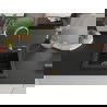 Mexen Vito évier en granit à 1 cuve 520 x 490 mm, Noir/ Argent métallique, siphon Or - 6503521000-73-G