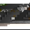 Mexen Vito évier en granit à 1 cuve 520 x 490 mm, Noir moucheté, siphon Or - 6503521000-76-G
