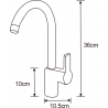 Mexen Ebro robinet de cuisine, Chrome - 671500-00