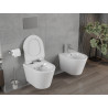 Mexen Rico cuvette WC sans rebord avec abattant à descente ralentie slim, duroplast, blanc brillant - 30720100