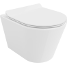 Mexen Rico bol de WC Rimless avec siège slim à fermeture lente, duroplast, Blanc - 30720100