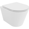 Mexen Rico cuvette WC sans bride avec siège à descente lente slim, duroplast, blanc brillant - 30720300